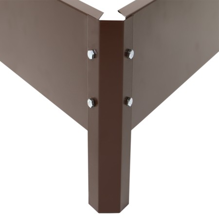 The flowerbed is galvanized "trapezoid", d = 100 cm, h = 15 cm, brown, Greengo-10
