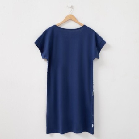 Homemade dress, Blue melange color, size 56-3