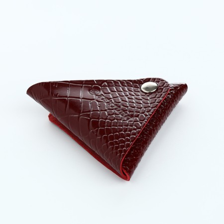 Monetnik on the button, Textura, burgundy color-3