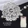 Knitted elements "Patterns", D = 5.5 cm, 10 pcs, white color