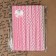 Knitted lace, 20 mm × 15 ± 1 m, pink/white color