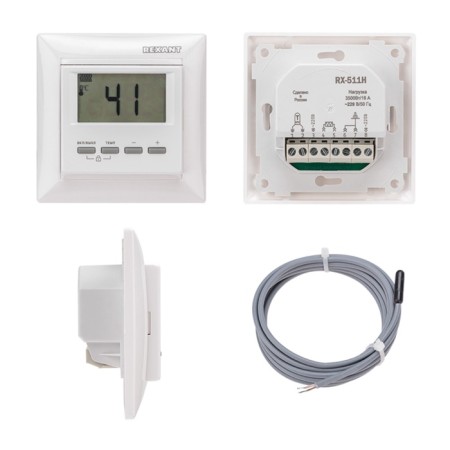 The digital thermostat RX-511H is white (compatible with the Legrand series Valena) Rexant-1