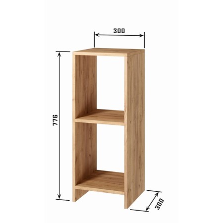 Shelving 300, 300x300x776, quadro/oak gold craft-1