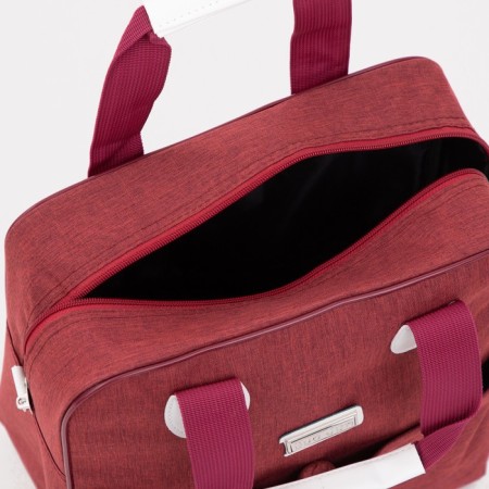 Road bag 2 in 1 on wheels 20 ", a lightning department, 4 outer pockets, burgundy color-7