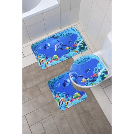 Bath and toilet rugs "Dolphin", 3 pcs: 35 × 39, 40 × 50, 45 × 75 cm-13