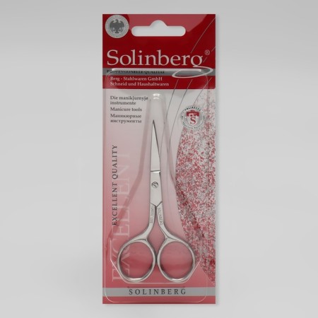 Scissors are manicure, straight, narrow, 9.5 cm, on the blist, the color is silver, 041-4