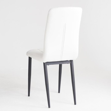 Chair "Quadro", black metal/aero white-4