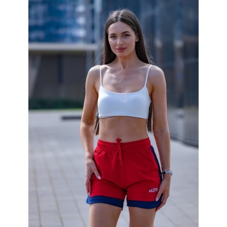 Women's shorts isee, size 50 cm, red color-4