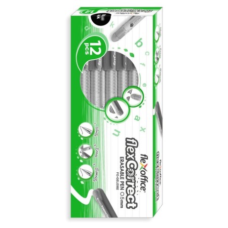 Gel pen with erased ink FlexOffice, writing a node 0.5 mm, black ink black-2