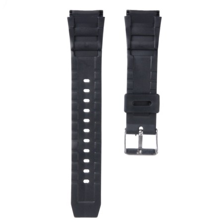 20 mm watch strap, silicone, L-22 cm, black-2