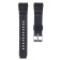 20 mm watch strap, silicone, L-22 cm, black