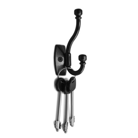Hook furniture tundra TKD032, two -rod, black metallic-1