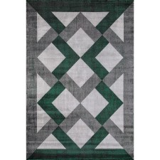 Rectangular carpet Karmen Hali Omega, size 240x340 cm, color Green/Green