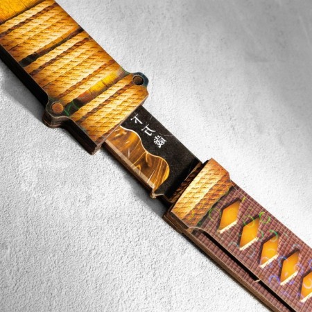 Wooden souvenir "Tanto knife", in a scabbard, orange-7