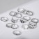 Set of rings 16 pieces of "Assorted" Astronomy, size mix, color black silver