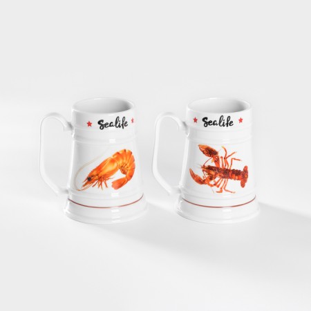 Porcelain SEALIFE porcelain glass, 600 ml, mix-6