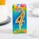 Candle for the cake number "Golden", 5.5 cm, number "4"