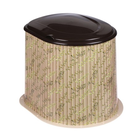 Country toilet, h = 36 cm, without a bottom, with holes for attaching to the floor, beige-1