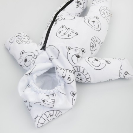 Kinderlitto children's jumpsuit “New friends. Belying animals ", height 56-62 cm-2