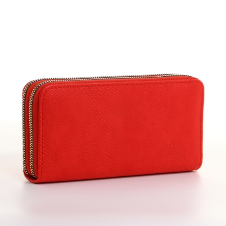 Women's wallet on lightning, red color