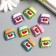Decor for creativity plastic "Strawberry jam in the bank" Set 8 pcs MIX 2x2.1x0.7 cm