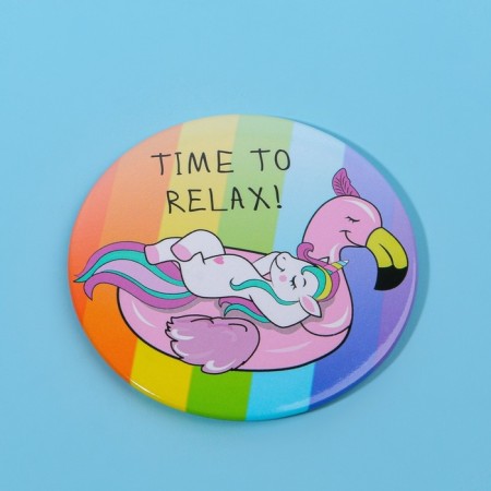 Mirror "Relax", D = 7.5 cm, multi -colored-4