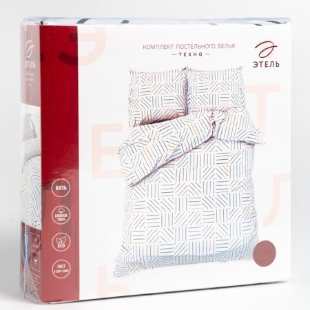 Bed linen "Ethel: Techno", 2 sp., 175x215 cm., 200x220 cm., 70x70 cm. - 2 pcs., 100% cotton, calico, 125 g/m2-6