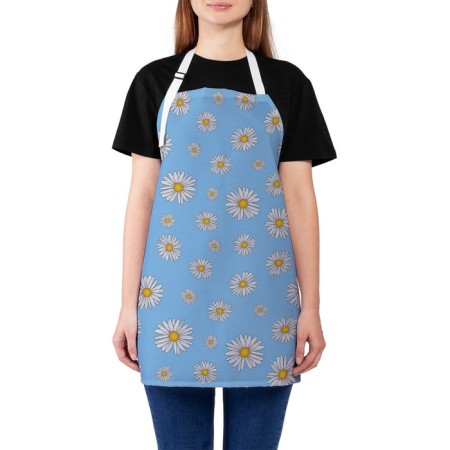 Apron kitchen with a photo print "Field chamomile", adjustable, size OS