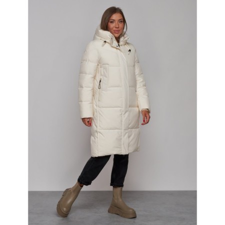 Coat insulated winter female, size 46, color light-beige-2