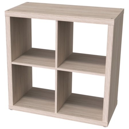 Rabberry with four open cells "Fors 4", square, vestiburat, color of oak white-1