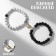 Bracelets "Demetrons" on a magnet, heart, black and white color in silver