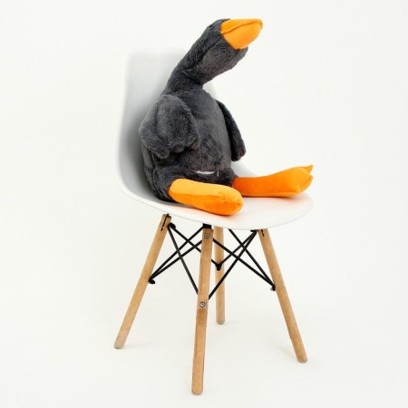 Soft toy "Goose", 90 cm, gray color-5