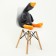 Soft toy "Goose", 90 cm, gray color