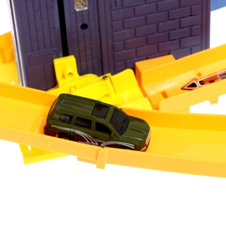 Speed ​​Auto Trade, multi -level, with an elevator, cars in the kit, works from batteries-6