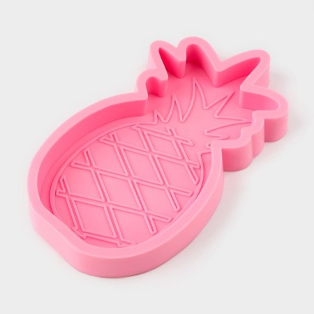 Mold "Pineapple", silicone, 15.5 × 8 × 2 cm, pink color-1