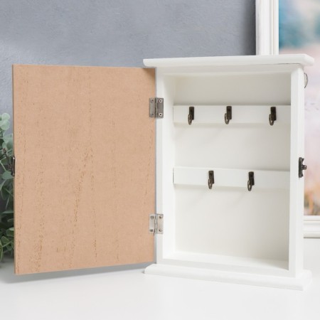 Keywood tree 5 hooks "Keys and peas" 26x19x6 cm-3