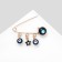 Bulak-re-ruler "Faith in itself", 3 pendants 3.5 cm, white-blue color in gold