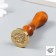 Printing for wax with a wooden handle "Kit in flowers" 9x3x3 cm