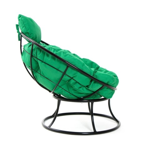 Armchair "Papasan" mini, with a green pillow, 81x68x77cm, mix-5