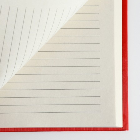 Deliciper of Leduced A5, 160 liters. Solid cover. Leatherette. Red. Cream block-7