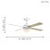 Ceiling fan with Losciale, E27, 1x60W, steel, white lamp