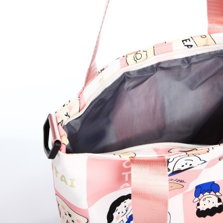 Шопер на молнии, цвет розовый-4