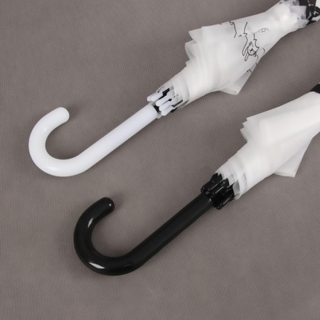 Umbrella - semi -automatic cane, Funny Kitten, 8 spokes, r = 47 cm, color mix-10