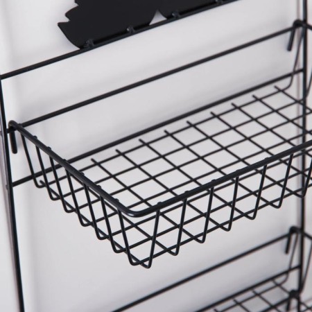 Shelf 2-tier shares, 4 hooks, 45.5 × 25 × 13 cm, black color-2