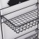 Shelf 2-tier shares, 4 hooks, 45.5 × 25 × 13 cm, black color