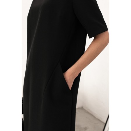 Women's dress, size 42, black color-2