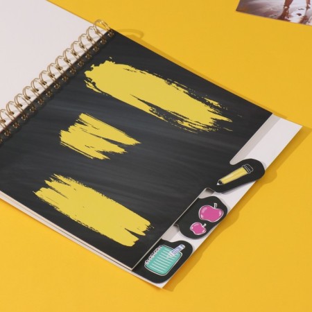 Photo album on spirals 20 sheets "again to school" volumetric element + 4 tabs 24x24 cm-4