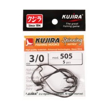 Offset hooks Kujira Spinning 505, BN color, No. 3/0, 5 pcs.