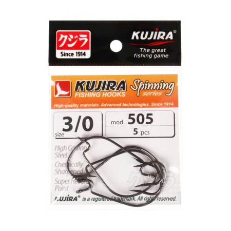 Offset hooks Kujira Spinning 505, BN color, No. 3/0, 5 pcs.