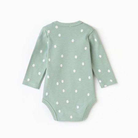 Body baby with a long sleeve "Fox", menthol color, height 74-4